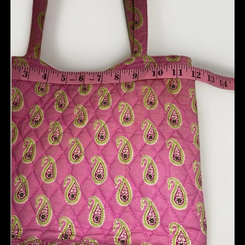 Vera Bradley Quilted Paisley Bermuda Pink Tote Bag Retired Handbag Purse - Picture 10 of 16